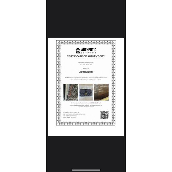 Authenticated Louis Vuitton Damier Ebene Sistina Long Wallet As Is - Picture 2 of 16